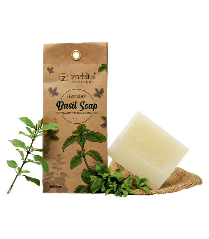 Zuddha Ayurveda Handmade Basil Soap 100g