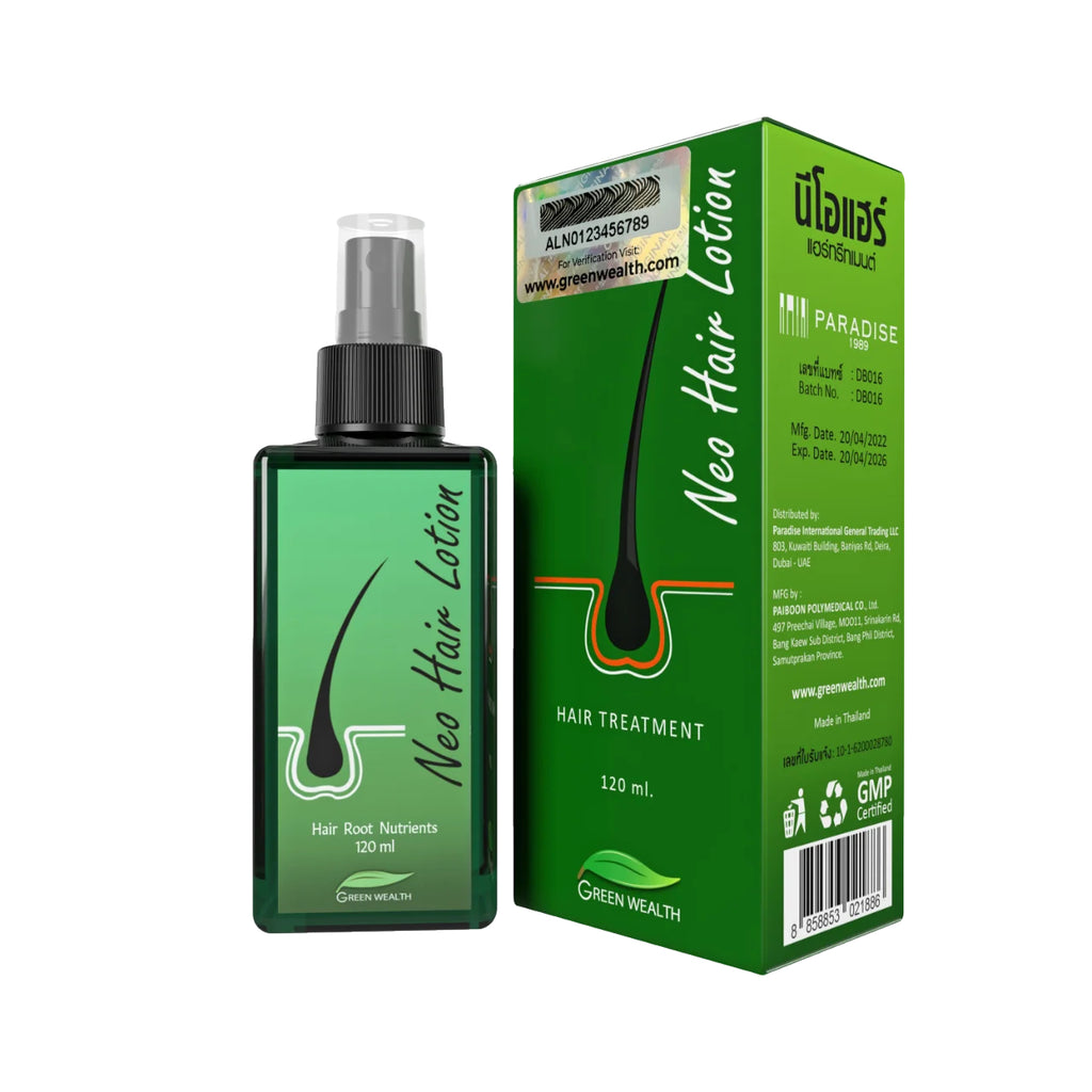 Green Wealth Original Neo Hair Lotion 120ml & Hair Roller for Hair Growth