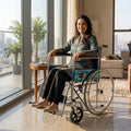 Numed Steel Manual Wheelchair – Chromed | Heavy-Duty NM-809